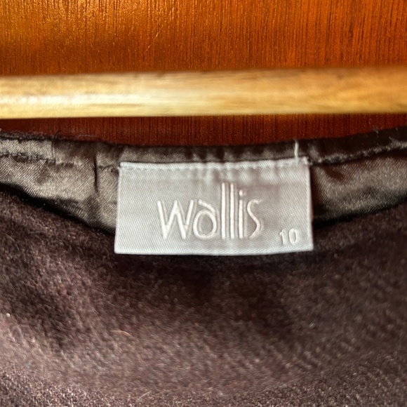 Vintage Brown (wool?) A-line Skirt with Embroidery - Picture 3 of 3